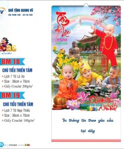 Mẫu lịch treo tường 7 tờ mã BM18 và BM19