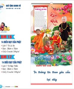 Mẫu lịch treo tường 7 tờ mã BM16 và BM17