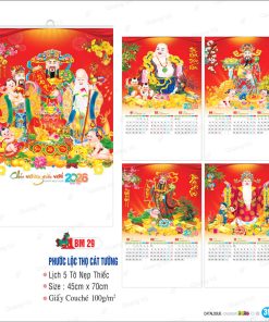 Mẫu lịch treo tường 5 tờ BM29