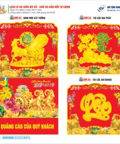 Mẫu lịch lò xo giữa bộ số mã BM52-BM57