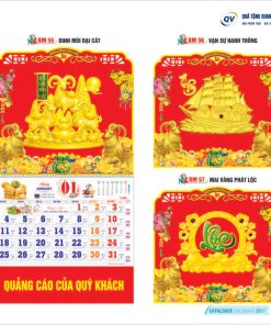 In lịch lò xo giữa bộ số mã BM52-BM57