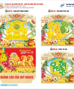 Mẫu lịch lò xo giữa bộ số mã BM58-BM63