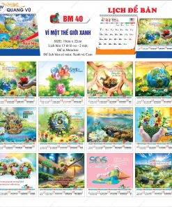 Mẫu lịch để bàn chữ A mã BM40