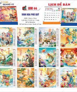 Lịch Tết 2026 dạng để bàn chữ A mã BM44