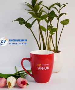 Ly sứ dáng thóp in logo