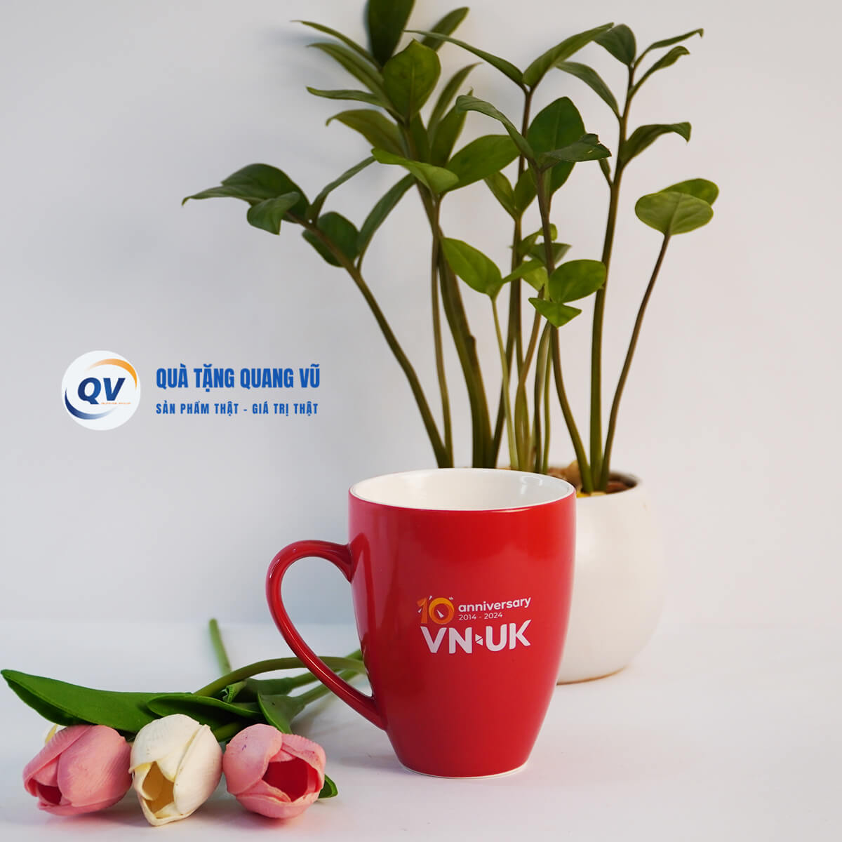 Ly sứ dáng thóp in logo Ly sứ dáng thóp in logo