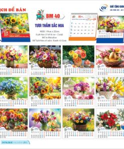 Mẫu lịch để bàn chữ A mã BM40