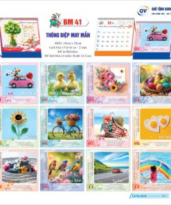 Mẫu lịch để bàn chữ A mã BM41