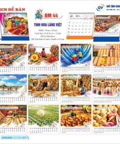 Mẫu lịch để bàn chữ A 2027 mã BM44