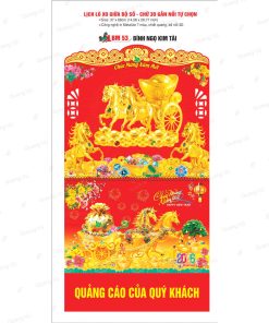 Mẫu lịch lò xo giữa bộ số mã BM53