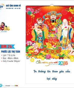 Mẫu lịch treo tường 7 tờ mã BM24