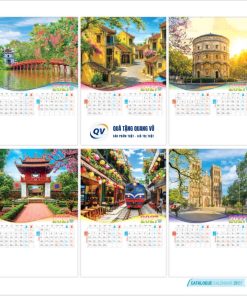 Mẫu lịch 7 tờ lò xo chủ đề Hà Nội mến yêu mừng xuân Đinh Mùi 2027