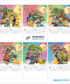 Quà tặng Quang Vũ nhận in lịch tết 2027 dạng 7 tờ treo tường