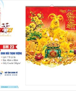 Mẫu lịch BM23 làm quà Tết 2027