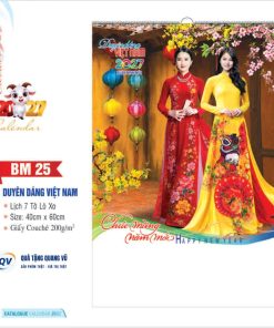 Mẫu lịch phôi mùa Tết 2027 mã BM25