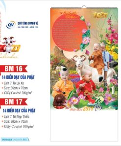 Mẫu lịch 7 tờ mã BM16-BM17