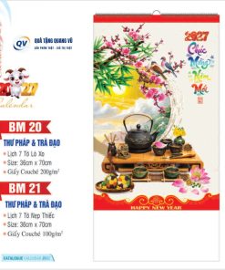 Mẫu lịch Tết 2027 của Quà tặng Quang Vũ mã BM20-BM21
